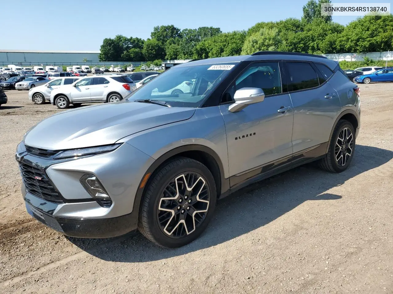 2024 Chevrolet Blazer Rs VIN: 3GNKBKRS4RS138740 Lot: 63260655