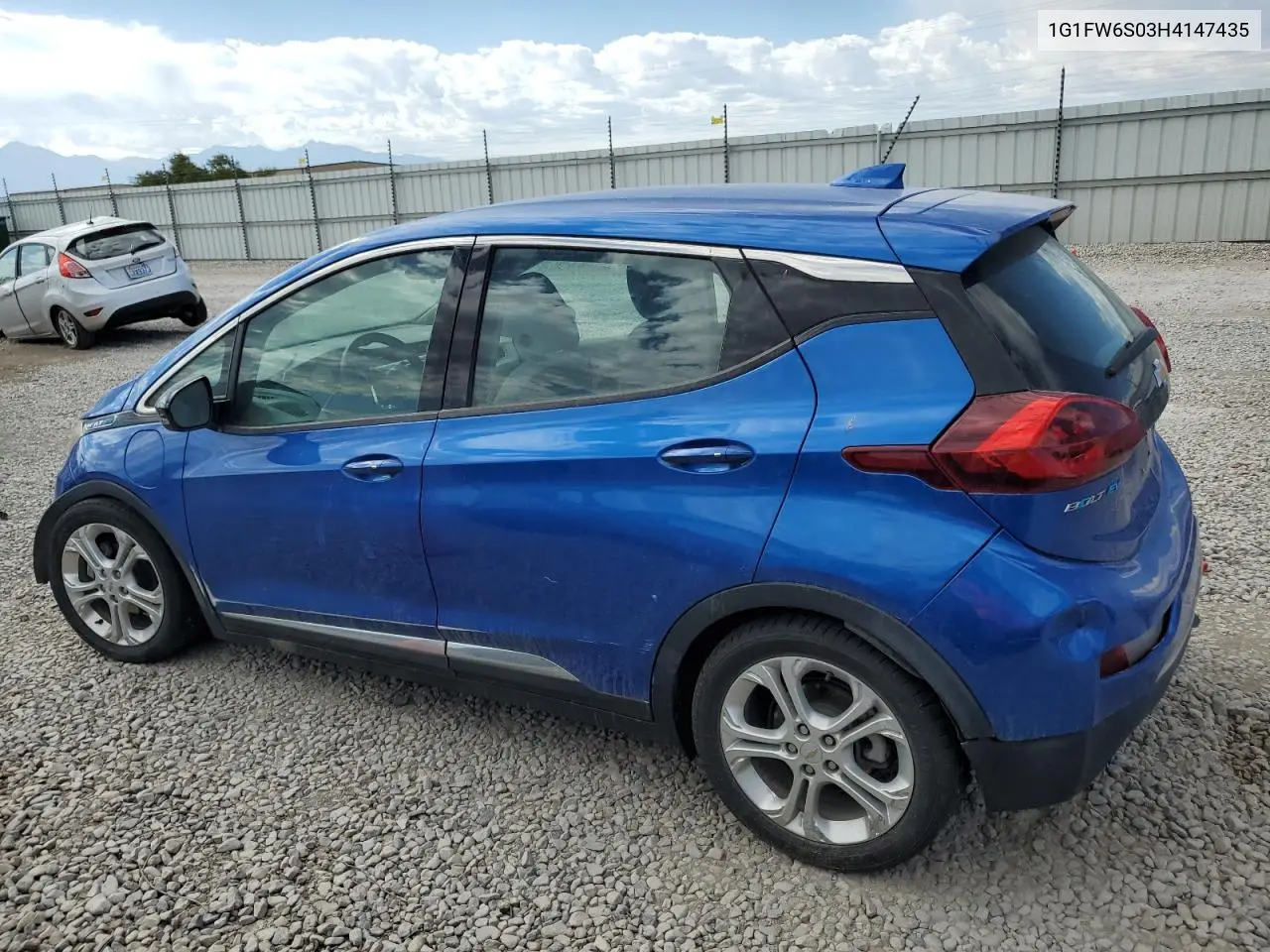2017 Chevrolet Bolt Ev Lt VIN: 1G1FW6S03H4147435 Lot: 63877675