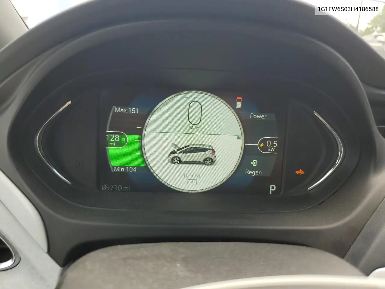 2017 Chevrolet Bolt Ev Lt VIN: 1G1FW6S03H4186588 Lot: 65648205