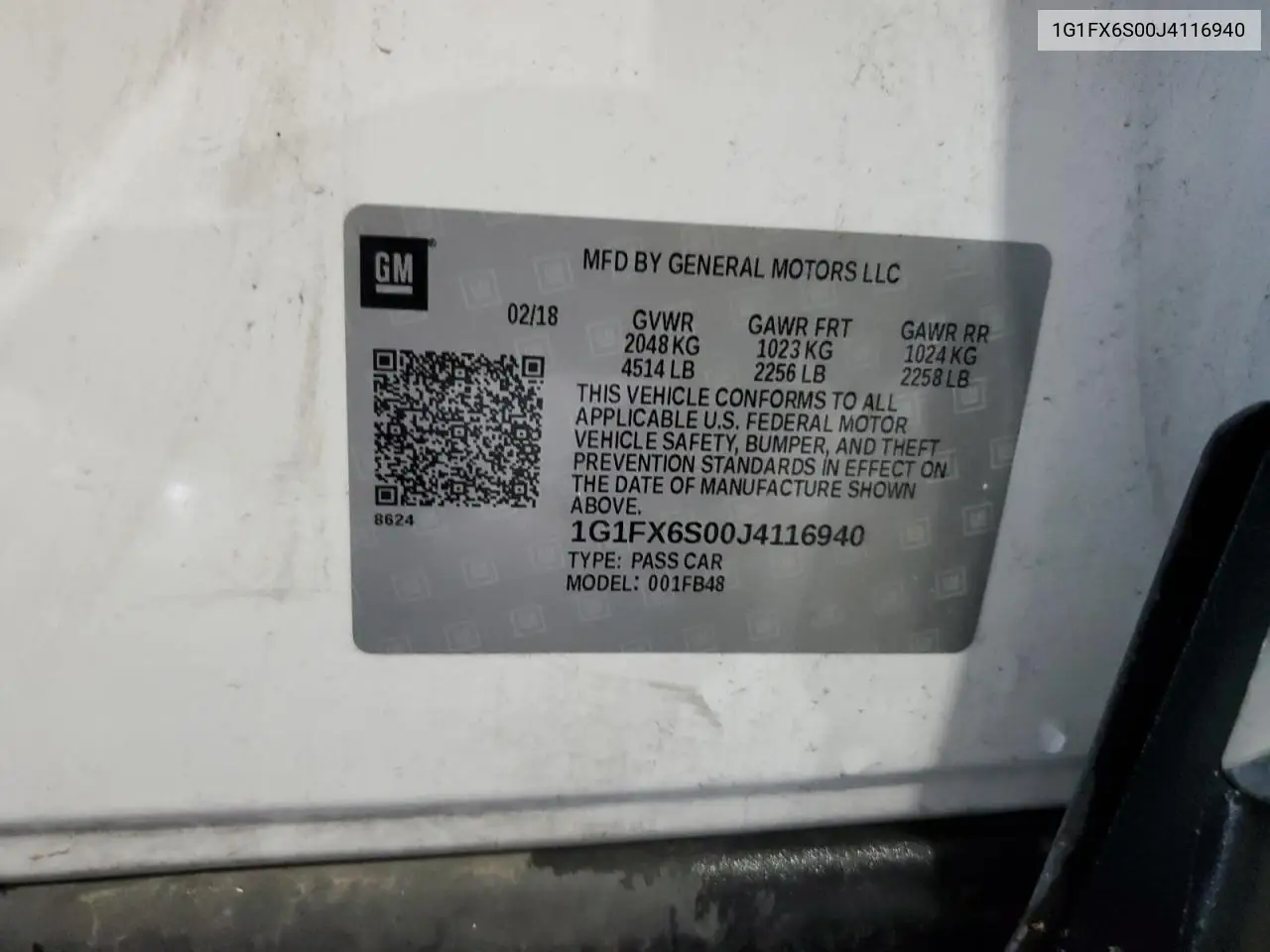 2018 Chevrolet Bolt Ev Premier VIN: 1G1FX6S00J4116940 Lot: 65214265