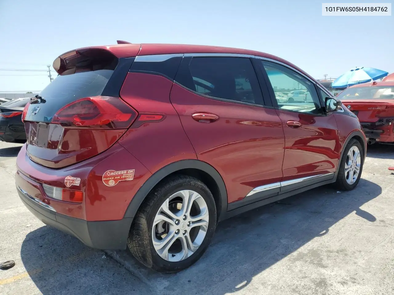 2017 Chevrolet Bolt Ev Lt VIN: 1G1FW6S05H4184762 Lot: 61269945
