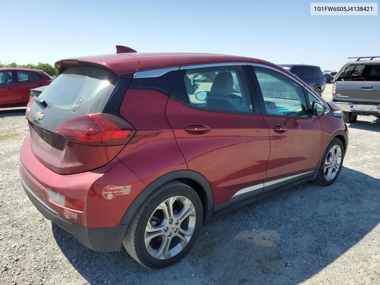 2018 Chevrolet Bolt Ev Lt VIN: 1G1FW6S05J4138421 Lot: 55969195