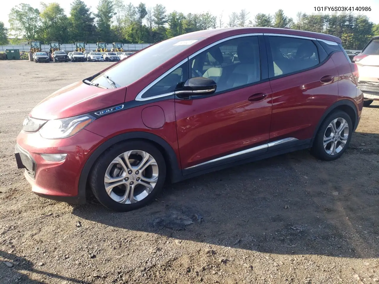 2019 Chevrolet Bolt Ev Lt VIN: 1G1FY6S03K4140986 Lot: 55459925