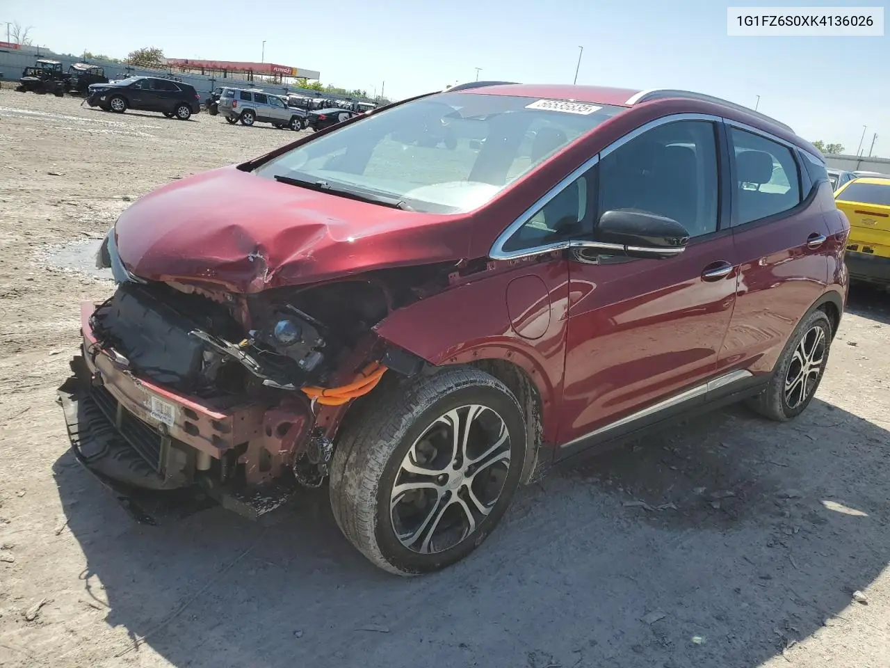 2019 Chevrolet Bolt Ev Premier VIN: 1G1FZ6S0XK4136026 Lot: 56535835