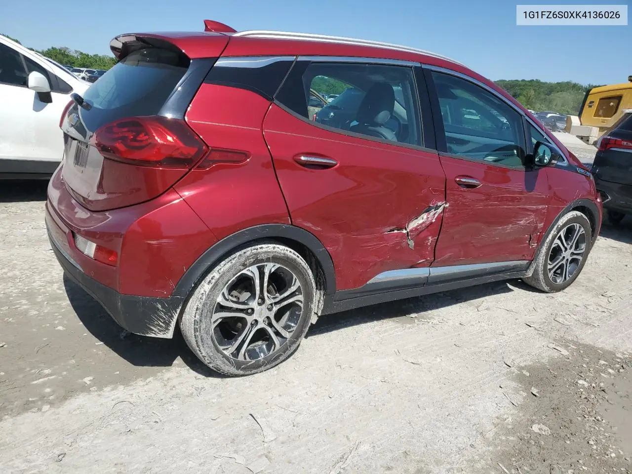 2019 Chevrolet Bolt Ev Premier VIN: 1G1FZ6S0XK4136026 Lot: 56535835