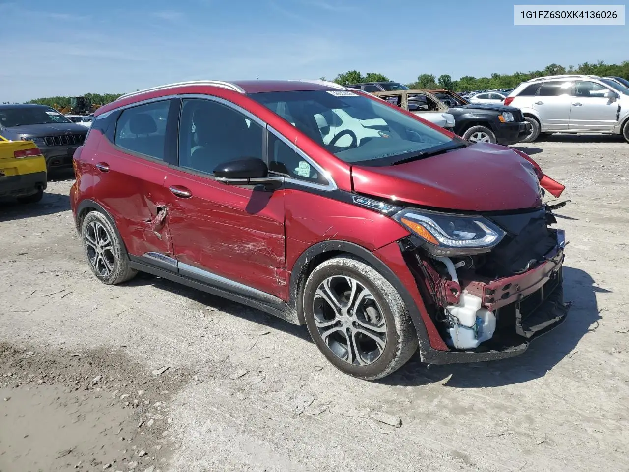 2019 Chevrolet Bolt Ev Premier VIN: 1G1FZ6S0XK4136026 Lot: 56535835