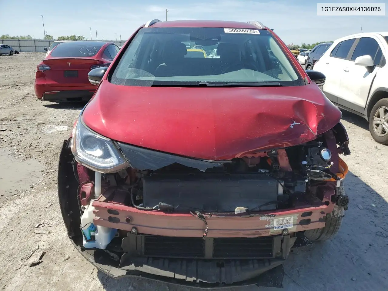 2019 Chevrolet Bolt Ev Premier VIN: 1G1FZ6S0XK4136026 Lot: 56535835