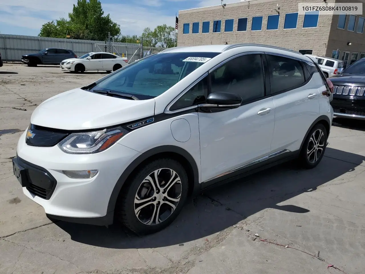 2019 Chevrolet Bolt Ev Premier VIN: 1G1FZ6S08K4100819 Lot: 56694705