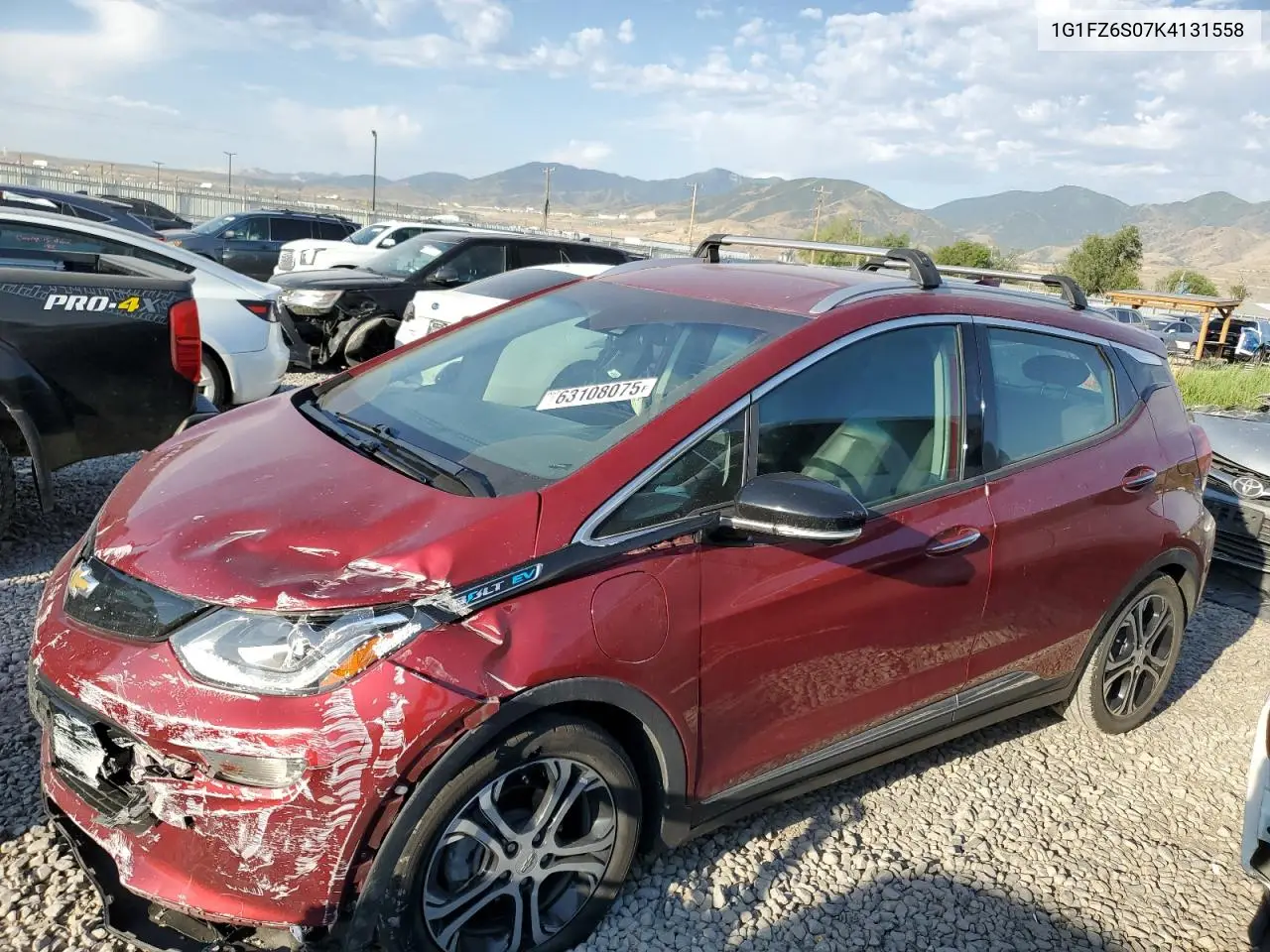2019 Chevrolet Bolt Ev Premier VIN: 1G1FZ6S07K4131558 Lot: 63108075