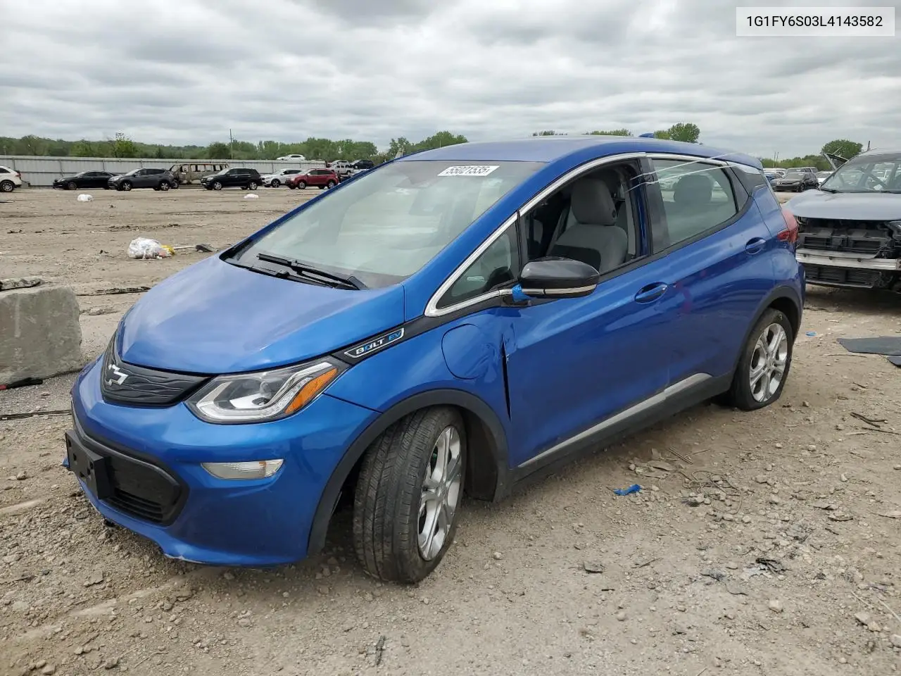 2020 Chevrolet Bolt Ev Lt VIN: 1G1FY6S03L4143582 Lot: 55021535