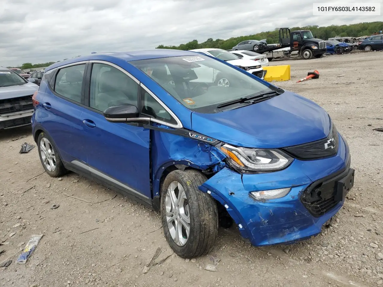 2020 Chevrolet Bolt Ev Lt VIN: 1G1FY6S03L4143582 Lot: 55021535