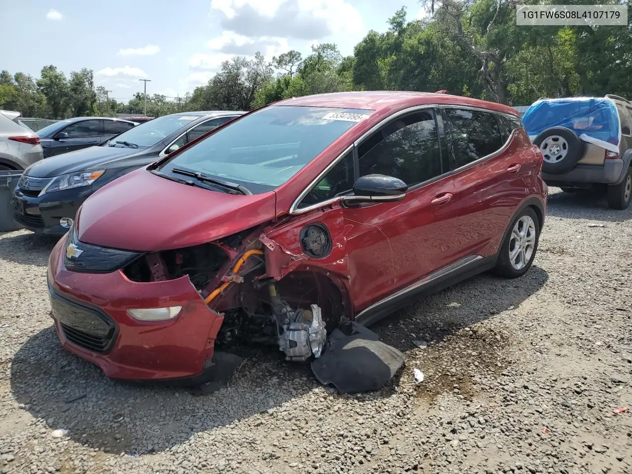 2020 Chevrolet Bolt Ev Lt VIN: 1G1FW6S08L4107179 Lot: 55347095