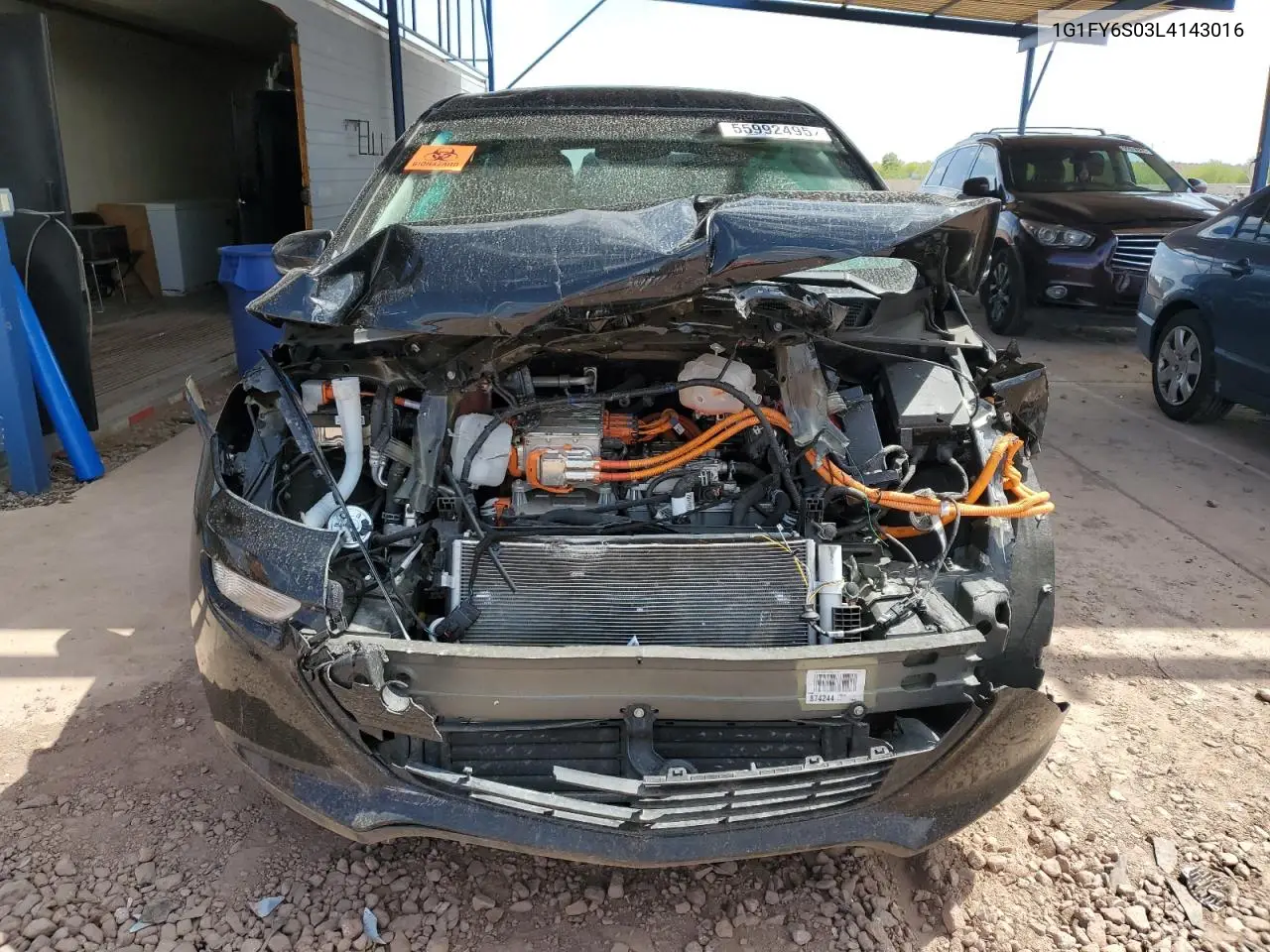 2020 Chevrolet Bolt Ev Lt VIN: 1G1FY6S03L4143016 Lot: 55992495
