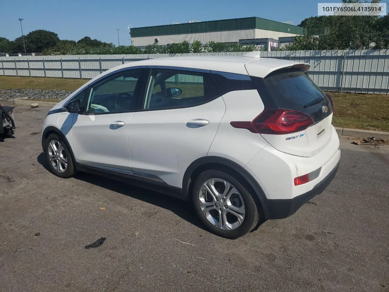 2020 Chevrolet Bolt Ev Lt VIN: 1G1FY6S06L4135914 Lot: 69975874