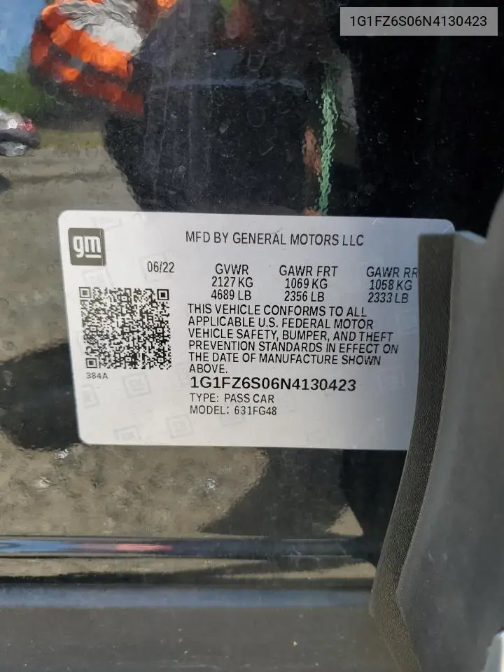 2022 Chevrolet Bolt Euv Premier VIN: 1G1FZ6S06N4130423 Lot: 55179235