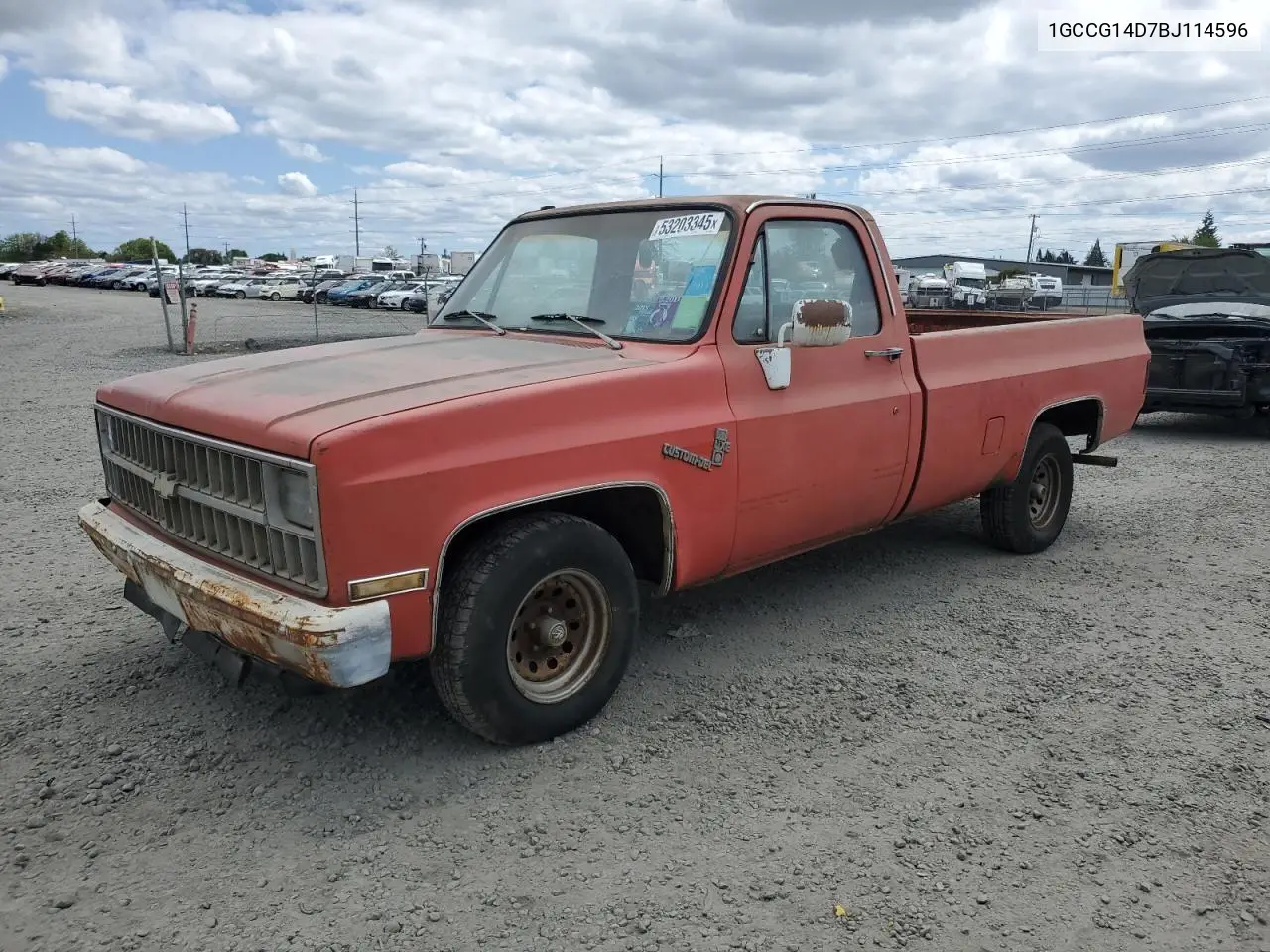 1981 Chevrolet C10 VIN: 1GCCG14D7BJ114596 Lot: 53203345