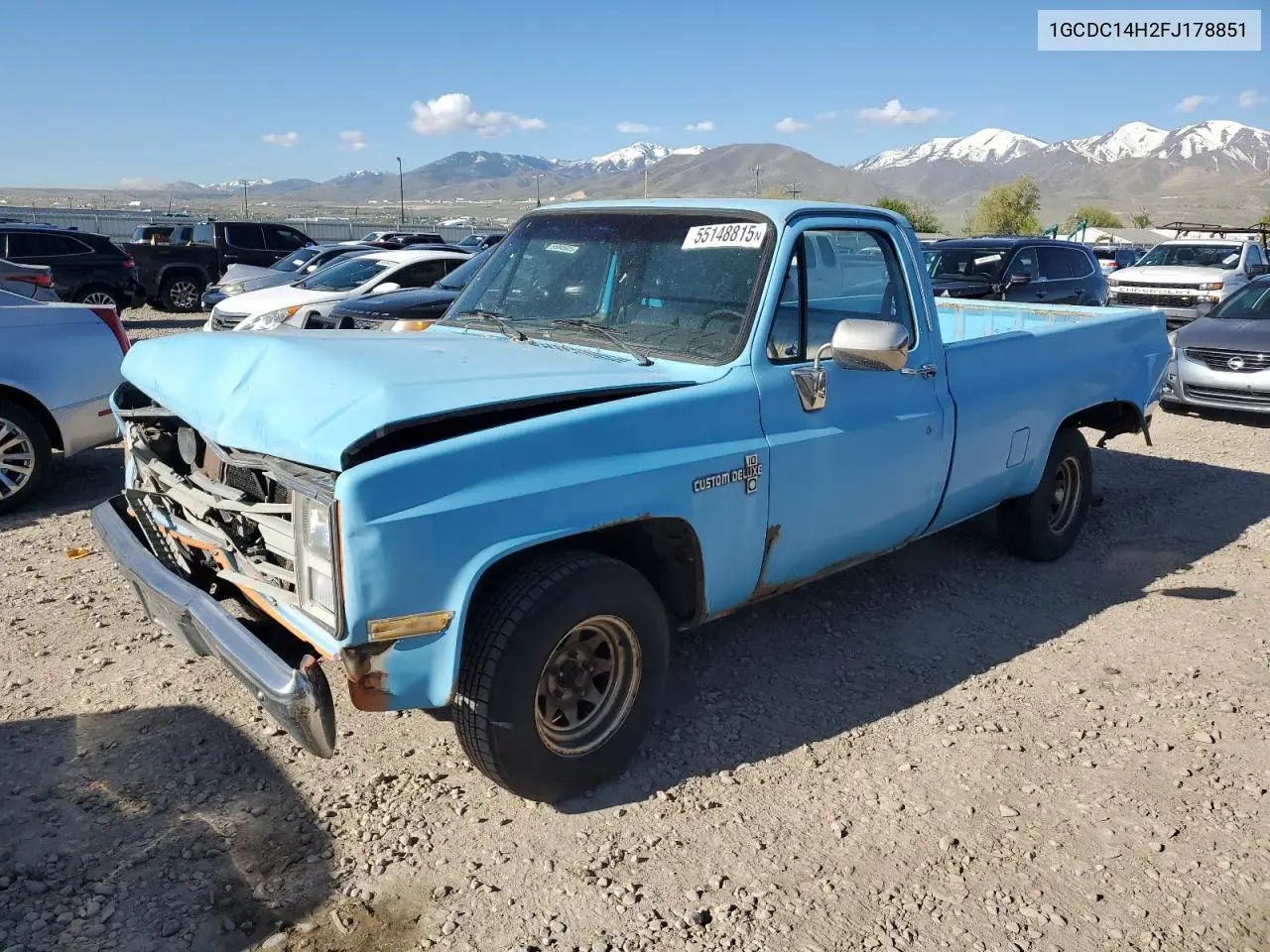 1985 Chevrolet C10 VIN: 1GCDC14H2FJ178851 Lot: 55148815