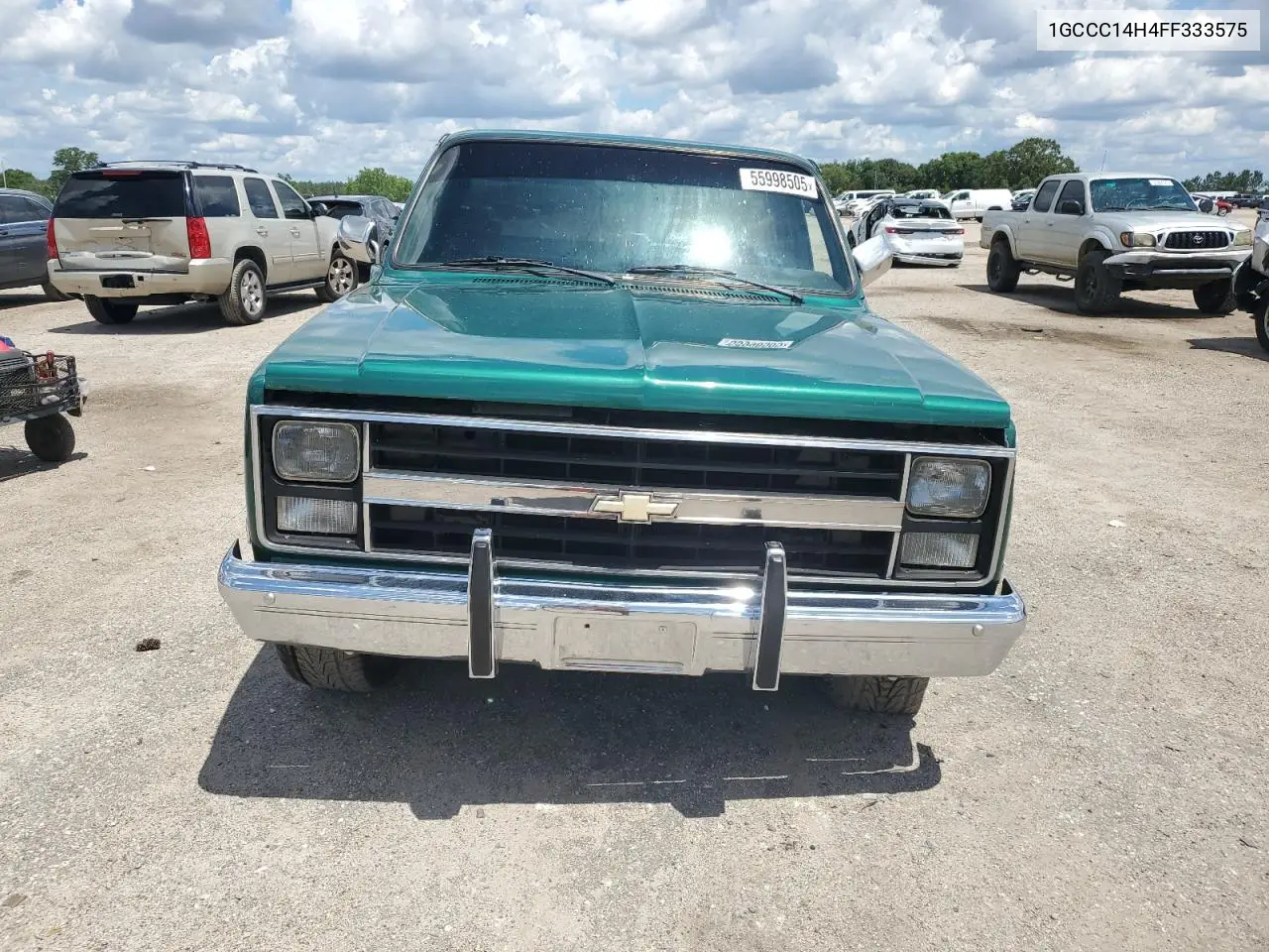 1985 Chevrolet C10 VIN: 1GCCC14H4FF333575 Lot: 55998505