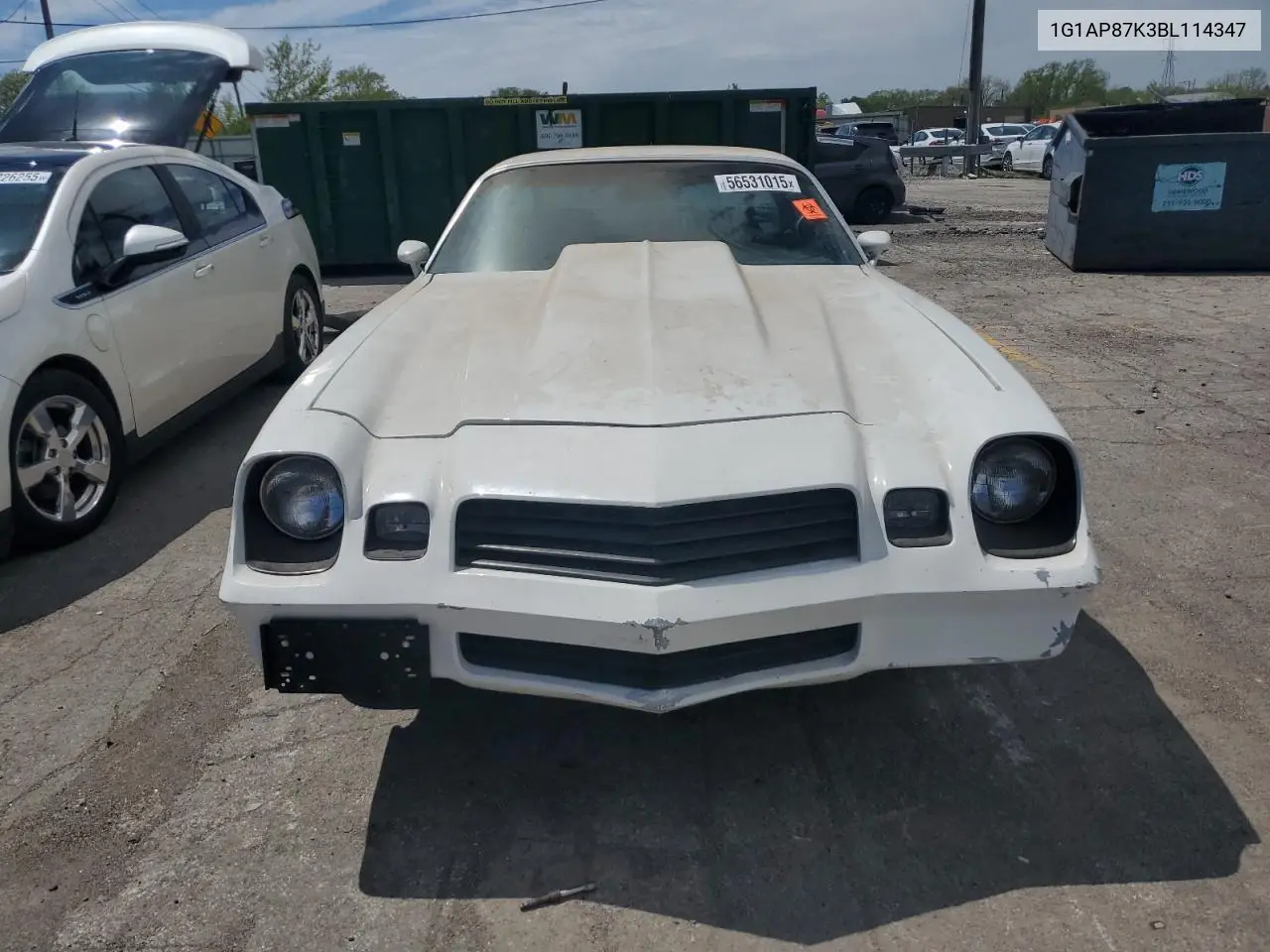 1981 Chevrolet Camaro VIN: 1G1AP87K3BL114347 Lot: 56531015