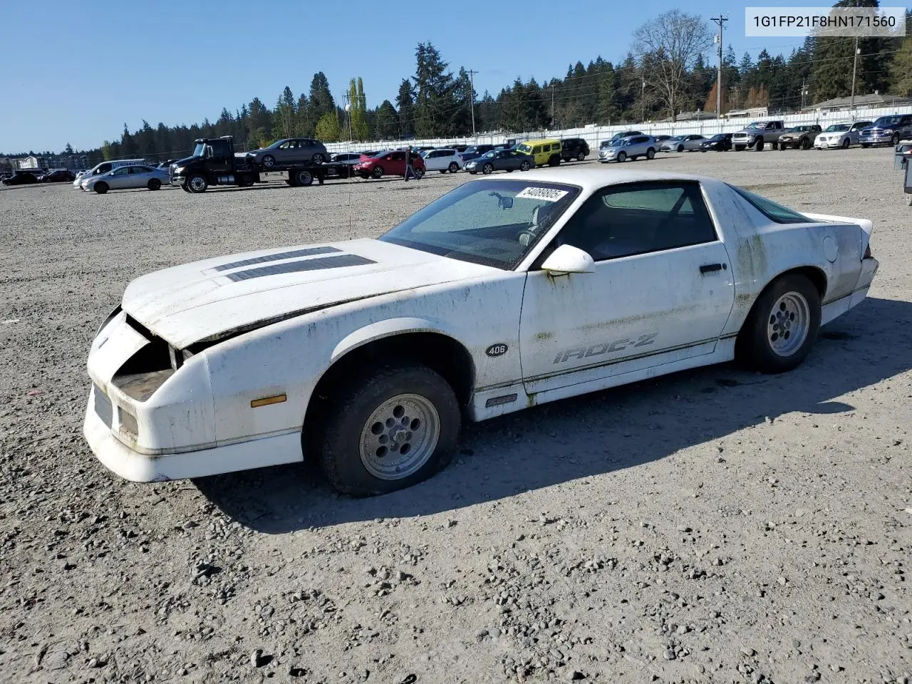 1987 Chevrolet Camaro VIN: 1G1FP21F8HN171560 Lot: 54089805