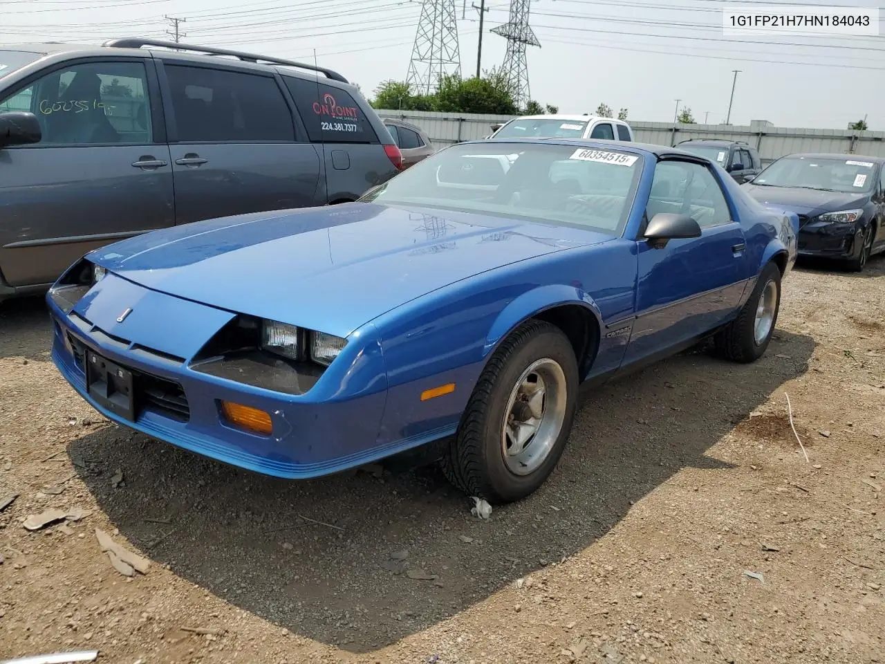 1987 Chevrolet Camaro VIN: 1G1FP21H7HN184043 Lot: 60354515
