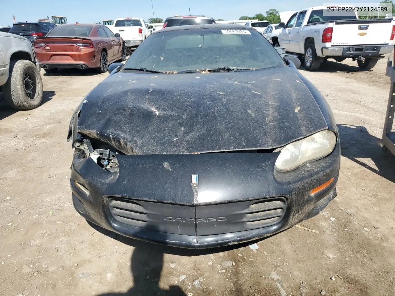 2000 Chevrolet Camaro VIN: 2G1FP22K7Y2124589 Lot: 56603985