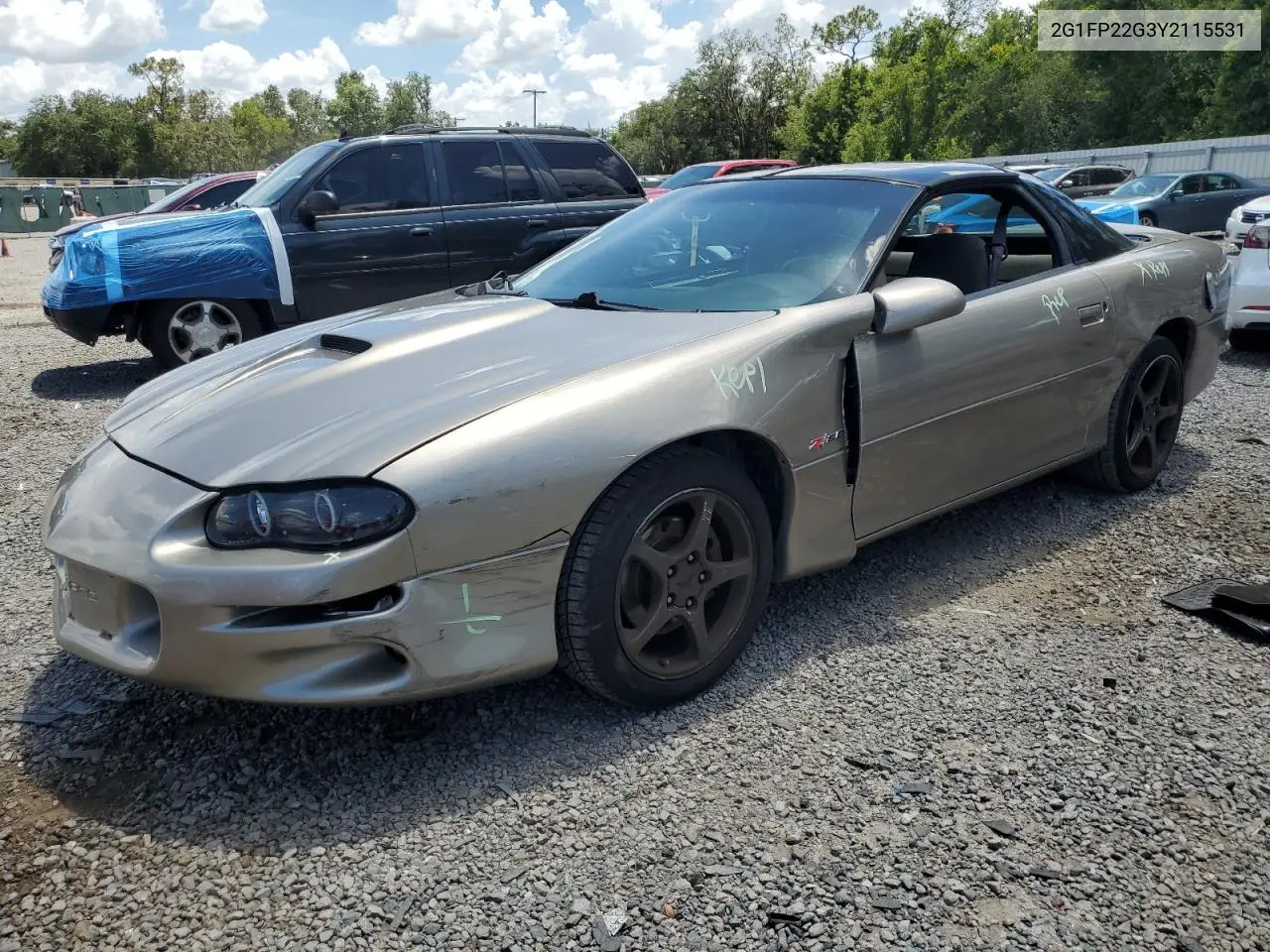 2000 Chevrolet Camaro Z28 VIN: 2G1FP22G3Y2115531 Lot: 62070385