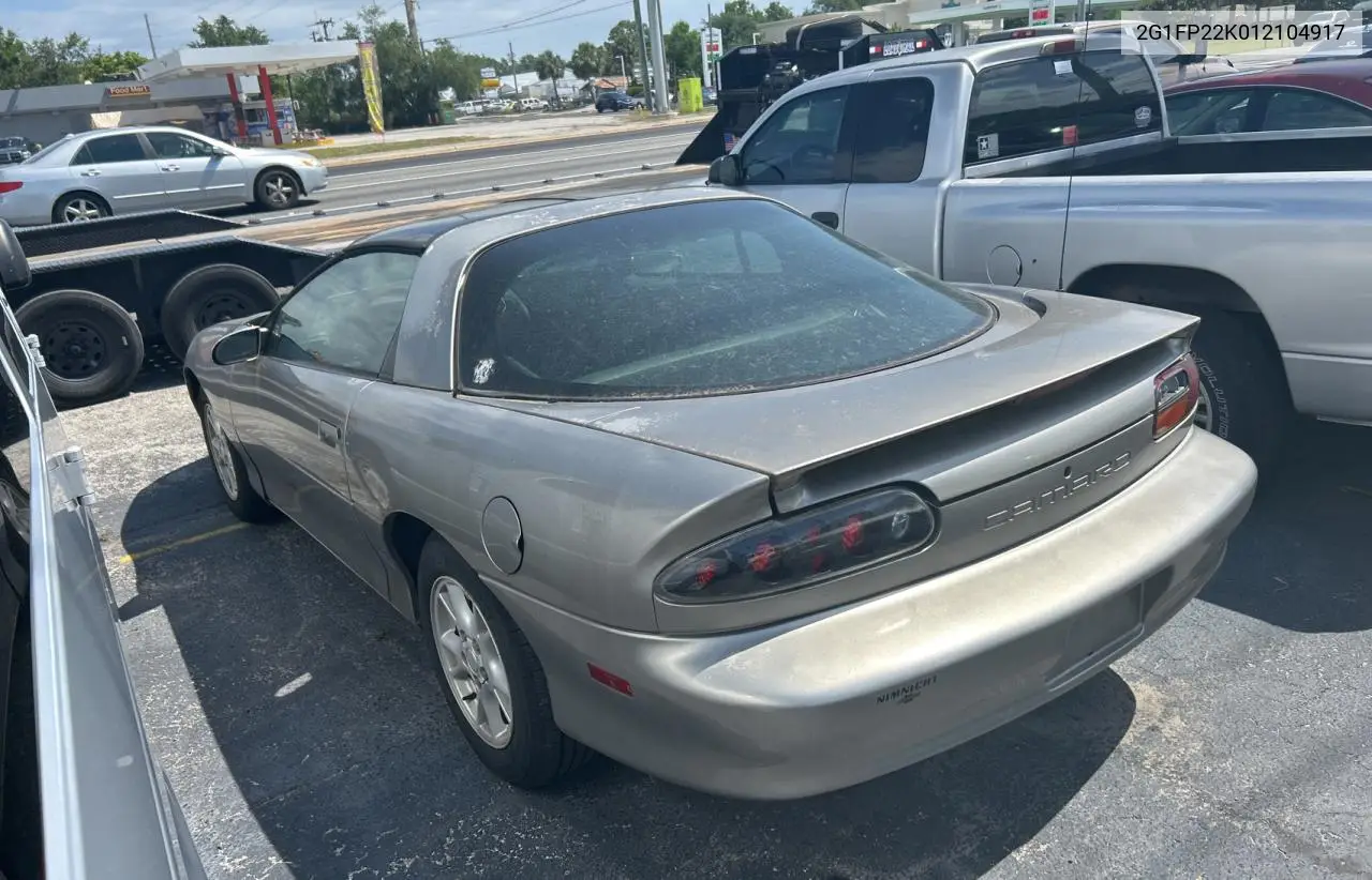 2001 Chevrolet Camaro VIN: 2G1FP22K012104917 Lot: 55763335