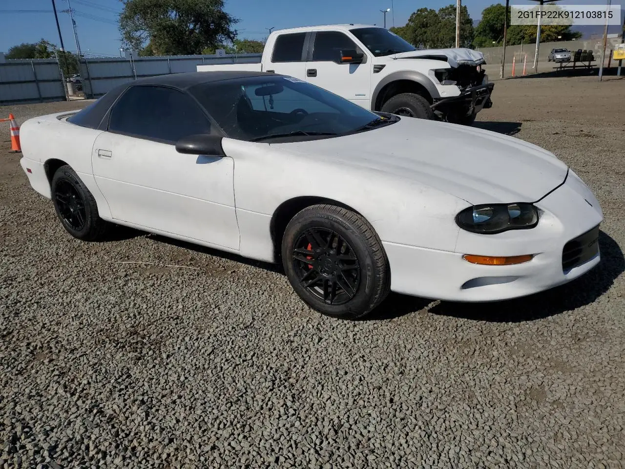 2001 Chevrolet Camaro VIN: 2G1FP22K912103815 Lot: 63044275