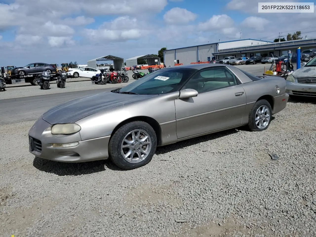 2002 Chevrolet Camaro VIN: 2G1FP22K522118653 Lot: 56799195