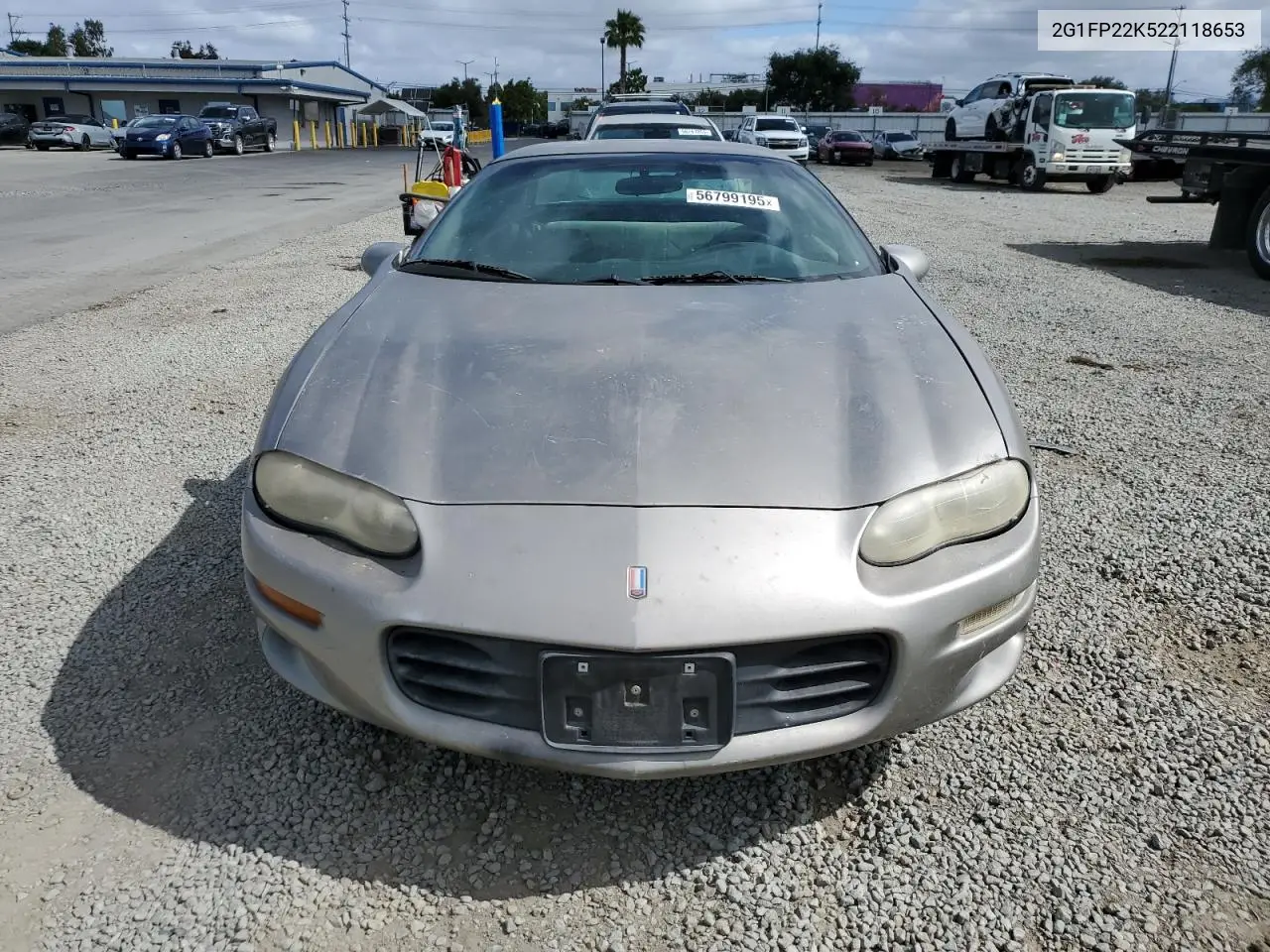 2002 Chevrolet Camaro VIN: 2G1FP22K522118653 Lot: 56799195