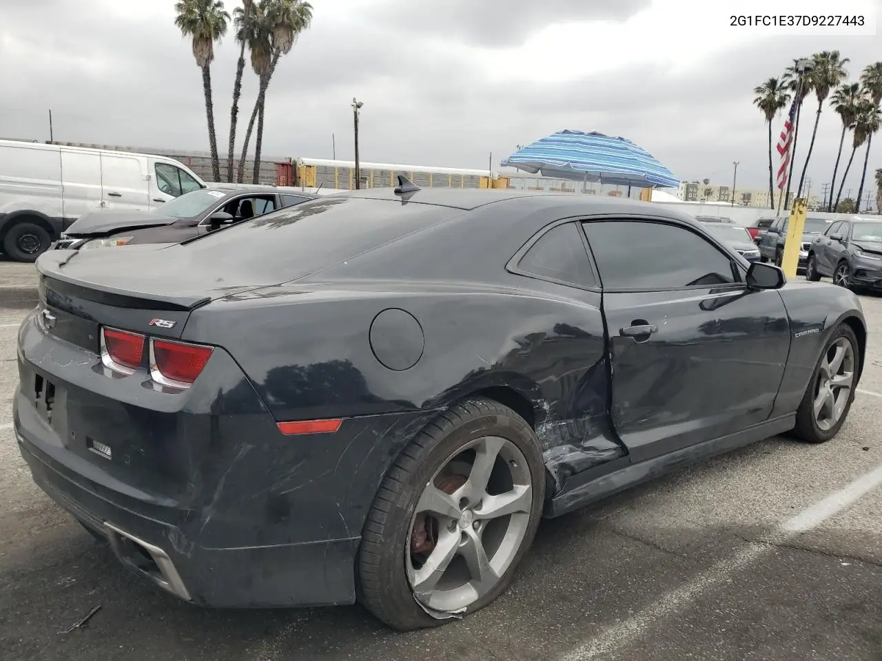 2013 Chevrolet Camaro Lt VIN: 2G1FC1E37D9227443 Lot: 55696075