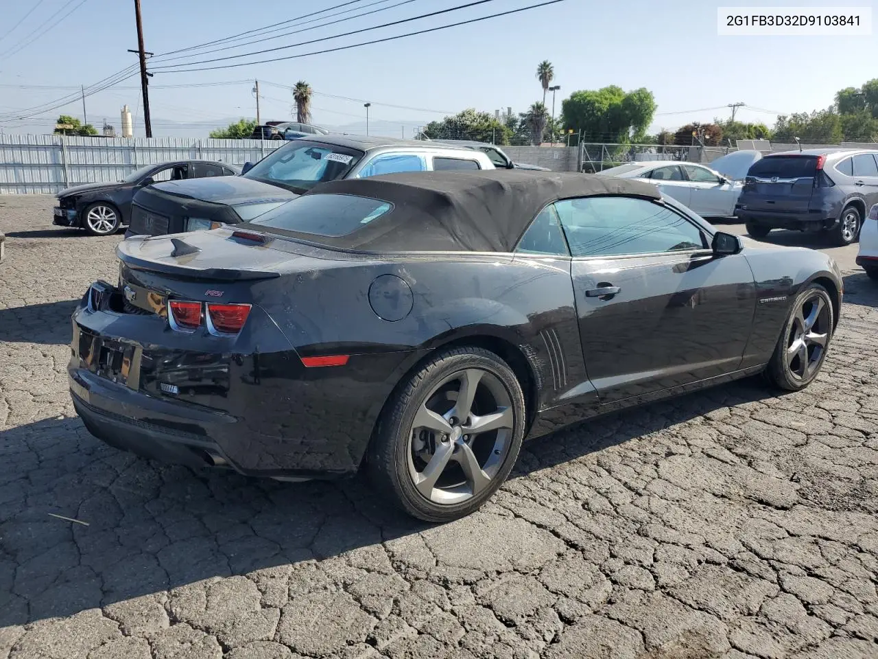 2013 Chevrolet Camaro Lt VIN: 2G1FB3D32D9103841 Lot: 62367085