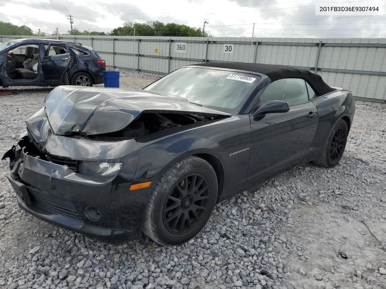 2014 Chevrolet Camaro Lt VIN: 2G1FB3D36E9307494 Lot: 51714865