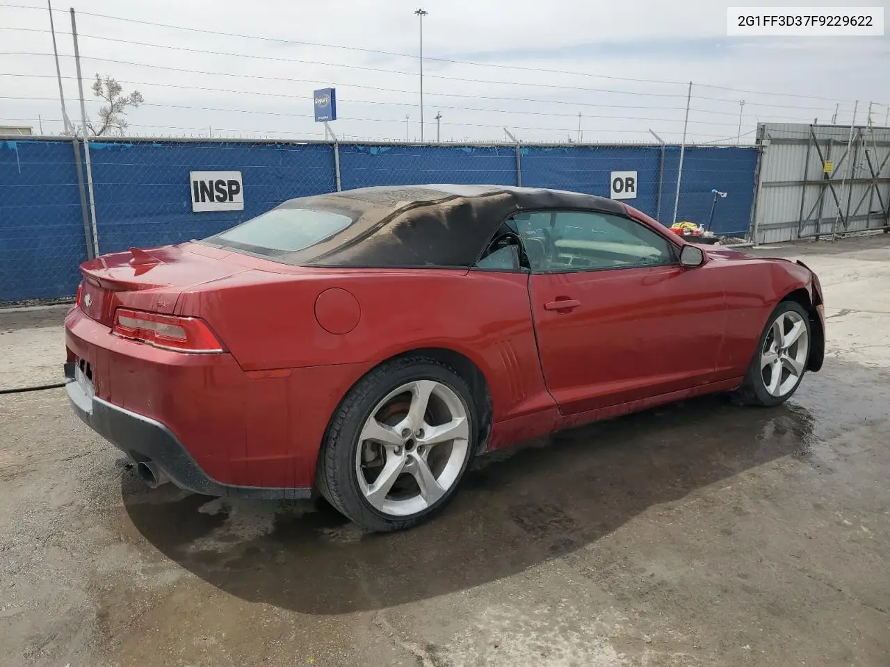 2015 Chevrolet Camaro Lt VIN: 2G1FF3D37F9229622 Lot: 50815285