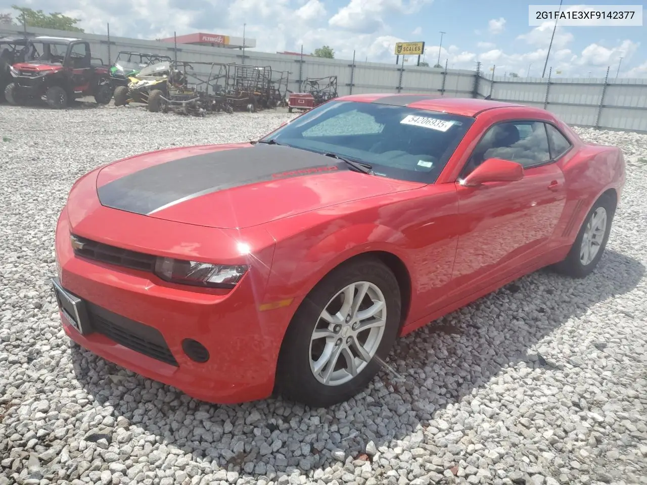 2015 Chevrolet Camaro Ls VIN: 2G1FA1E3XF9142377 Lot: 54206935