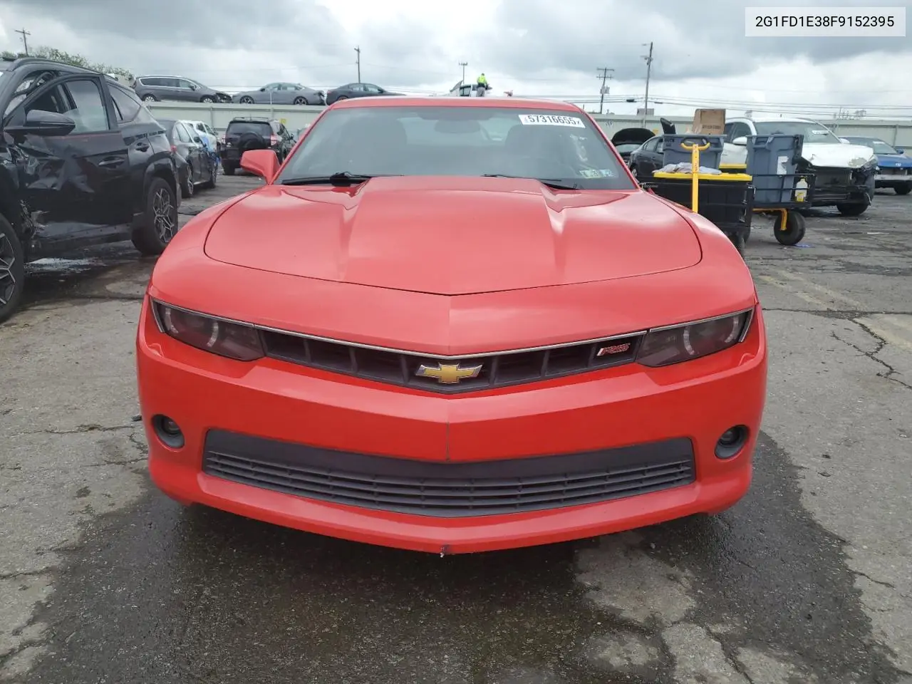 2015 Chevrolet Camaro Lt VIN: 2G1FD1E38F9152395 Lot: 57316655
