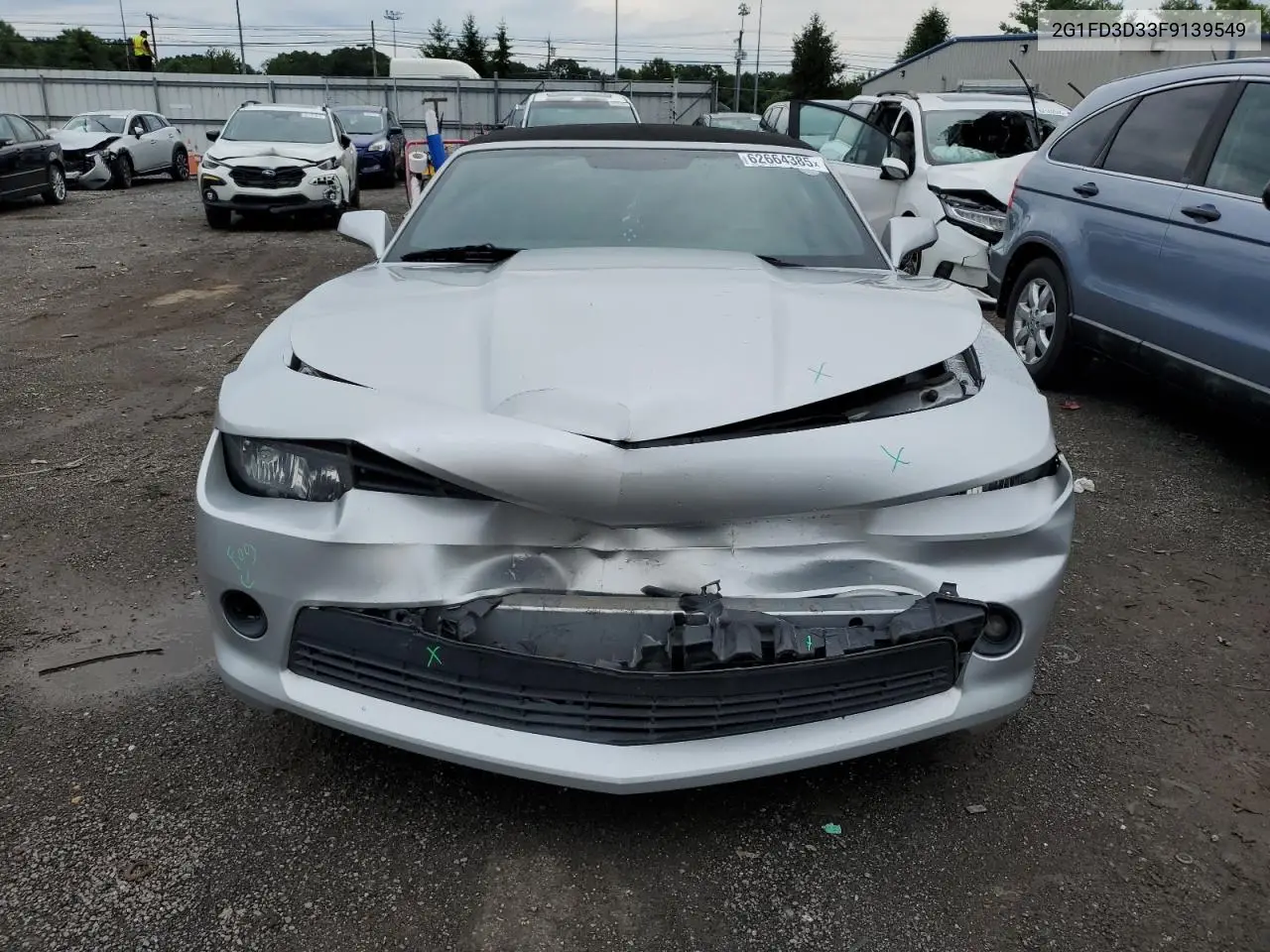 2015 Chevrolet Camaro Lt VIN: 2G1FD3D33F9139549 Lot: 62664385