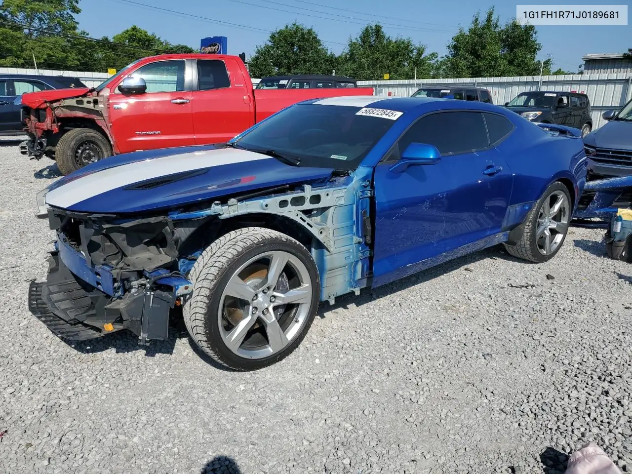 2018 Chevrolet Camaro Ss VIN: 1G1FH1R71J0189681 Lot: 58822845
