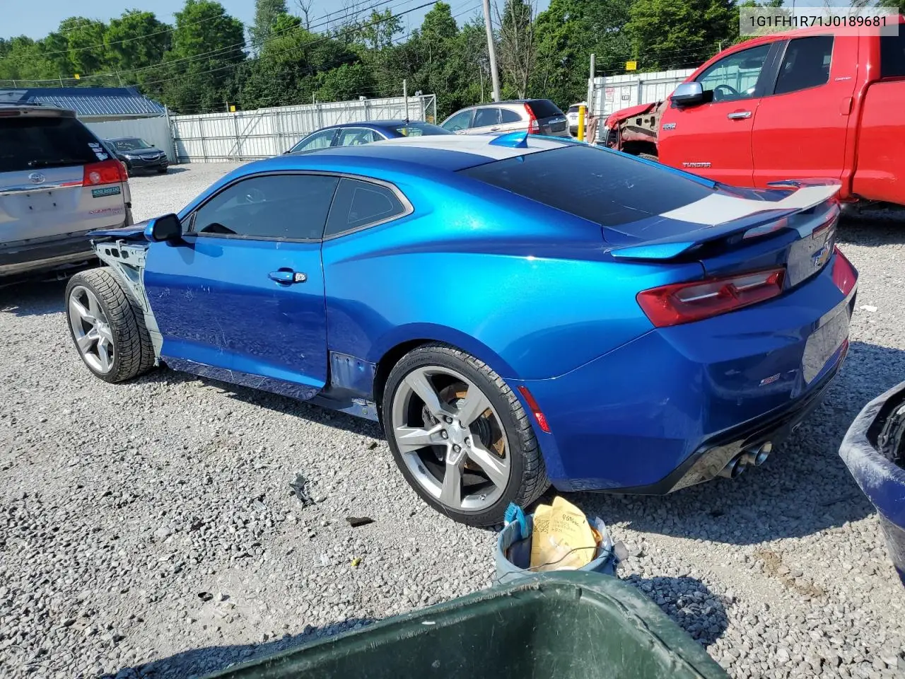 2018 Chevrolet Camaro Ss VIN: 1G1FH1R71J0189681 Lot: 58822845