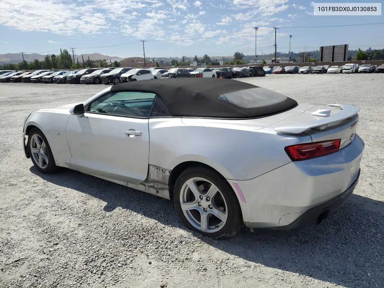 2018 Chevrolet Camaro Lt VIN: 1G1FB3DX0J0130853 Lot: 63020925
