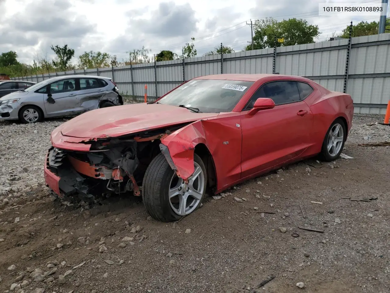 2019 Chevrolet Camaro Ls VIN: 1G1FB1RS8K0108893 Lot: 55859075