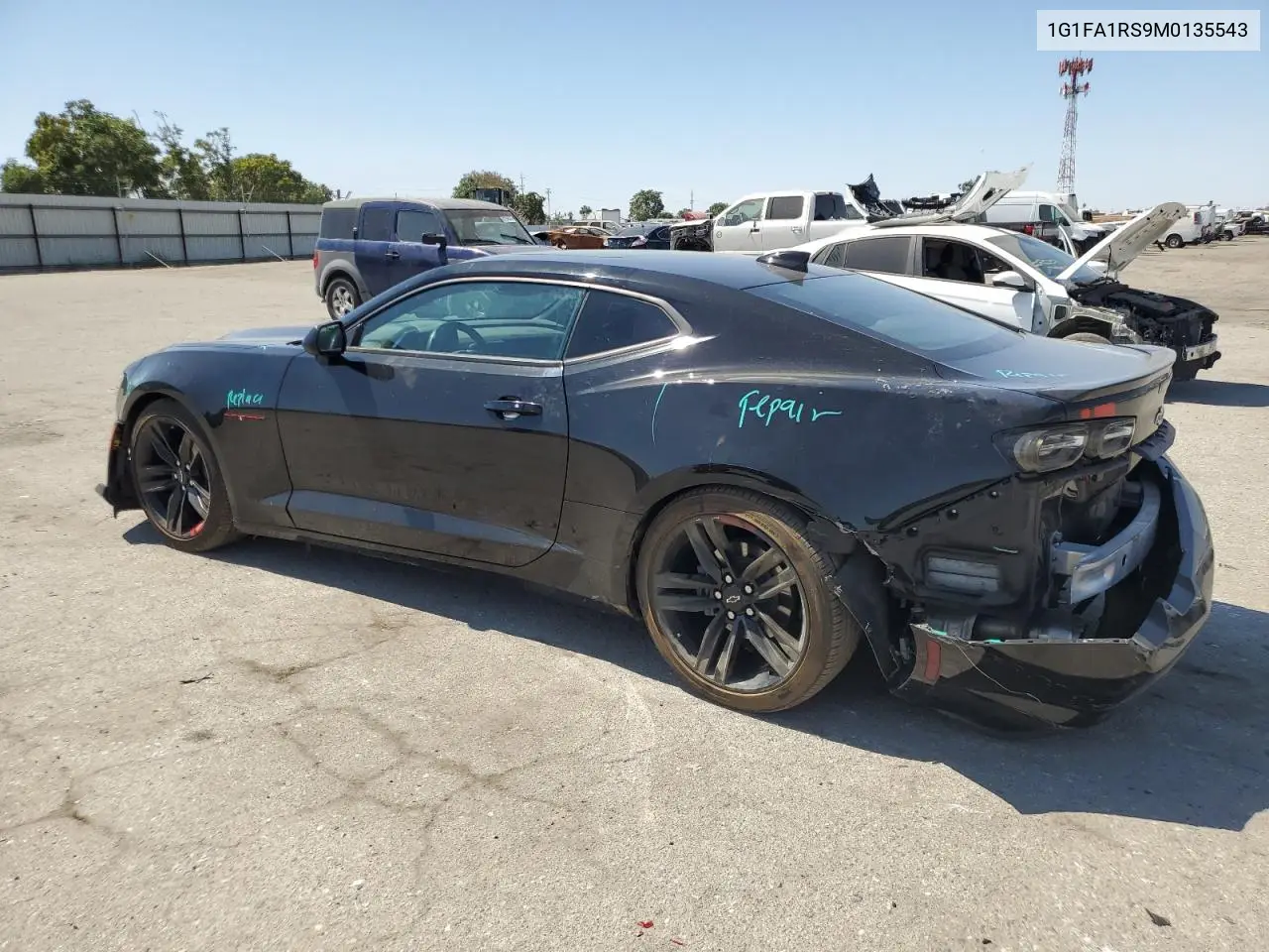2021 Chevrolet Camaro Ls VIN: 1G1FA1RS9M0135543 Lot: 63147015