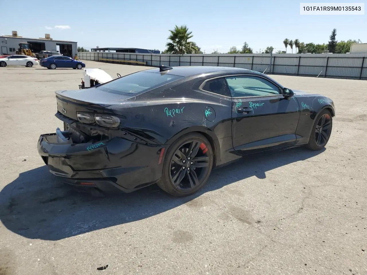 2021 Chevrolet Camaro Ls VIN: 1G1FA1RS9M0135543 Lot: 63147015