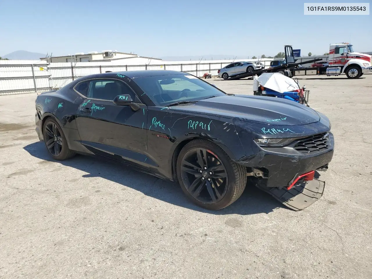 2021 Chevrolet Camaro Ls VIN: 1G1FA1RS9M0135543 Lot: 63147015