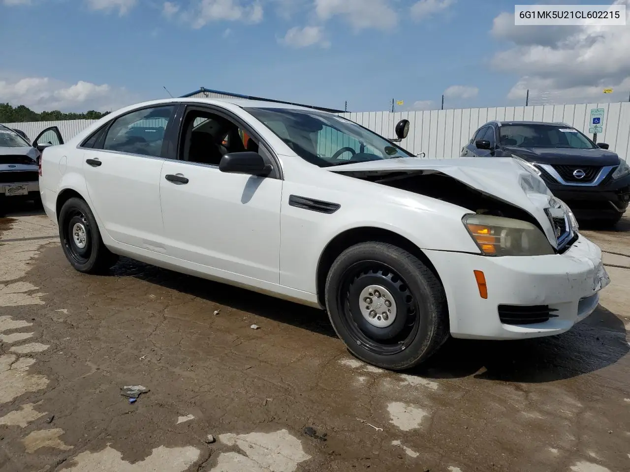 2012 Chevrolet Caprice Police VIN: 6G1MK5U21CL602215 Lot: 61538635