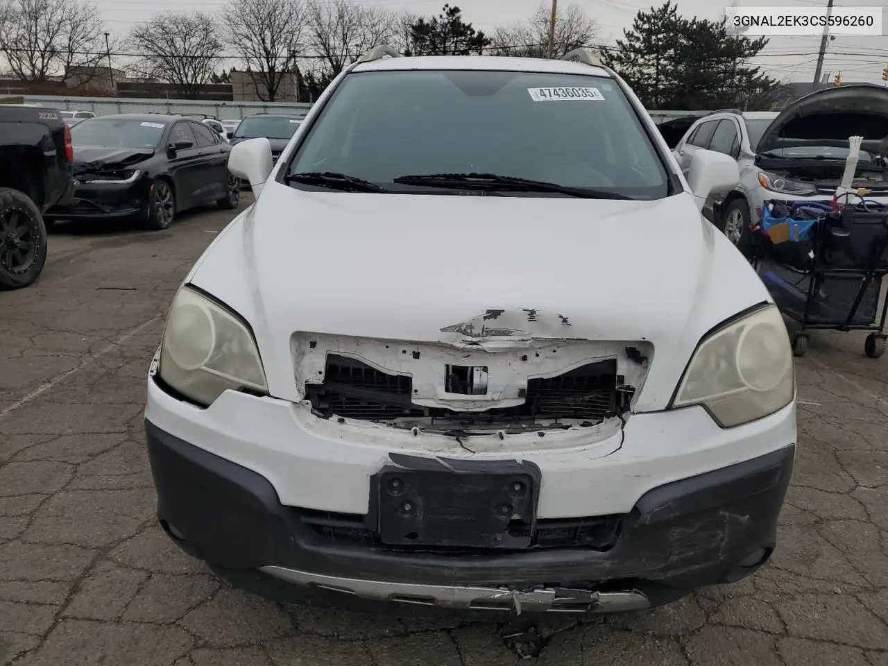 2012 Chevrolet Captiva Sport VIN: 3GNAL2EK3CS596260 Lot: 47436035