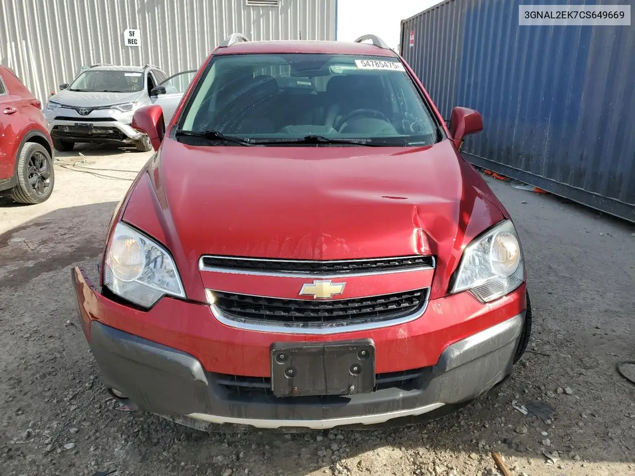 2012 Chevrolet Captiva Sport VIN: 3GNAL2EK7CS649669 Lot: 54785475
