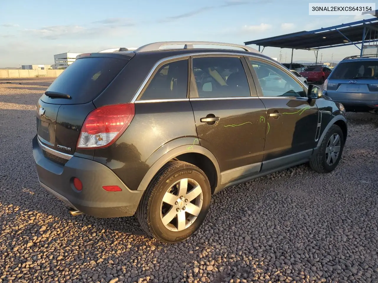 2012 Chevrolet Captiva Sport VIN: 3GNAL2EKXCS643154 Lot: 55620585