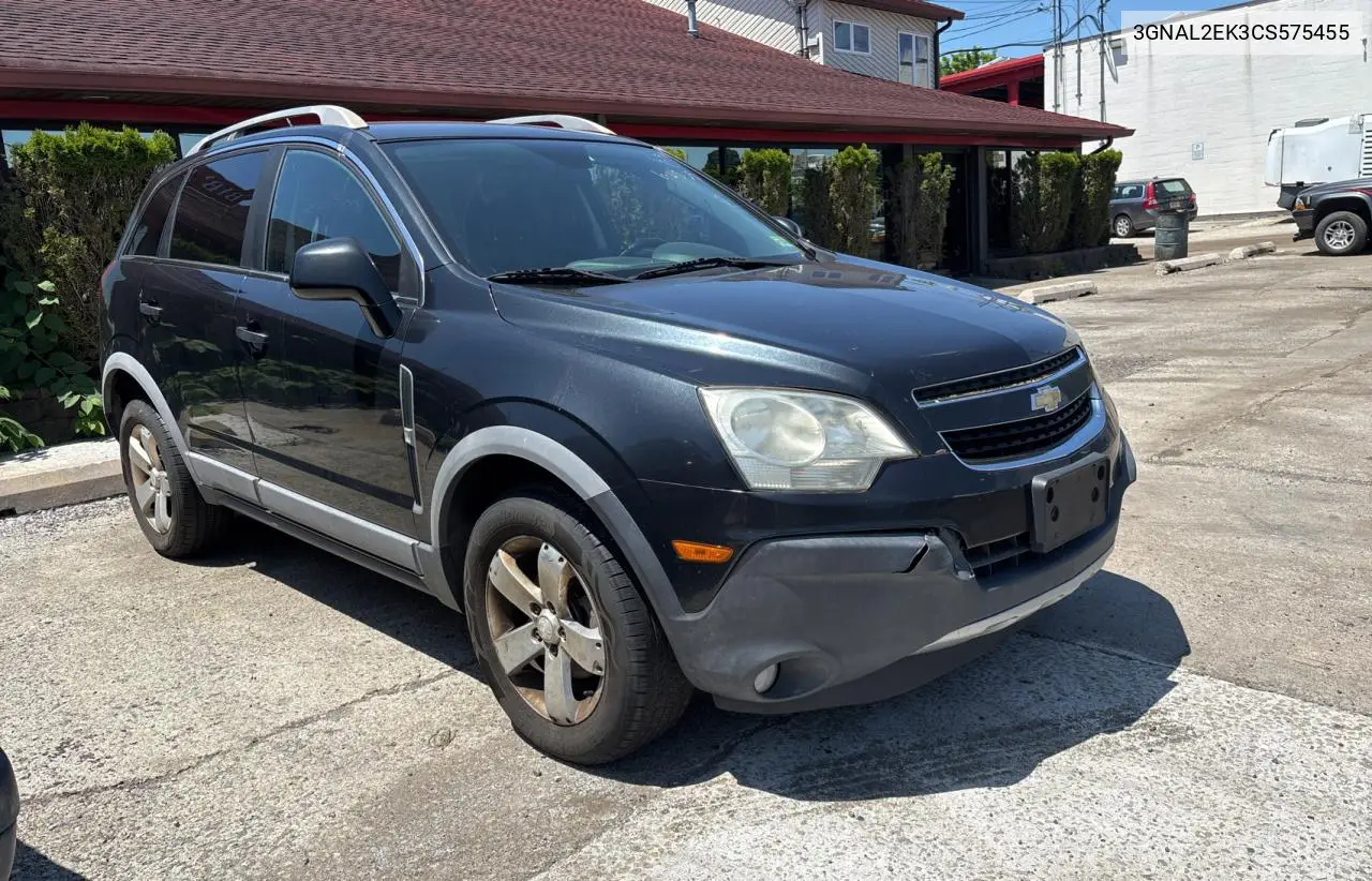2012 Chevrolet Captiva Sport VIN: 3GNAL2EK3CS575455 Lot: 62692515